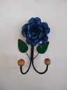 Ver imagem 6 de Cabide 2 Ganchos Rosas de Ferro - Suporte Duplo:azul