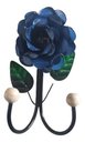 Ver imagem 1 de Cabide 2 Ganchos Rosas de Ferro - Suporte Duplo:azul