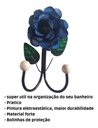 Ver imagem 4 de Cabide 2 Ganchos Rosas de Ferro - Suporte Duplo:azul