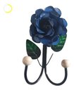 Ver imagem 2 de Cabide 2 Ganchos Rosas de Ferro - Suporte Duplo:azul