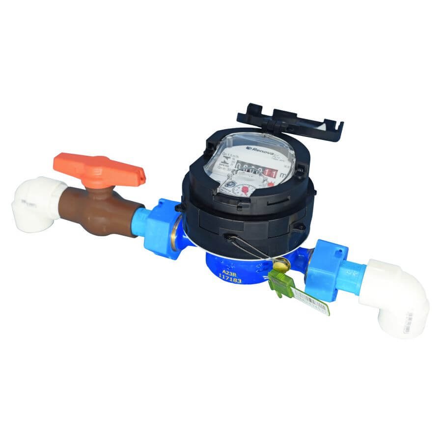 Kit Cavalete Pvc com Hidrômetro Unijato 3m³/h 1/2 Dn15mm Renova Medição. Kit Cavalete Pvc Dn15 (1/2 - 4