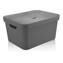 Ver imagem 1 de Caixa Organizadora Cube Grande Com Tampa Chumbo Marca Ou