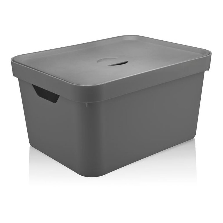 Caixa Organizadora Cube Grande Com Tampa Chumbo Marca Ou