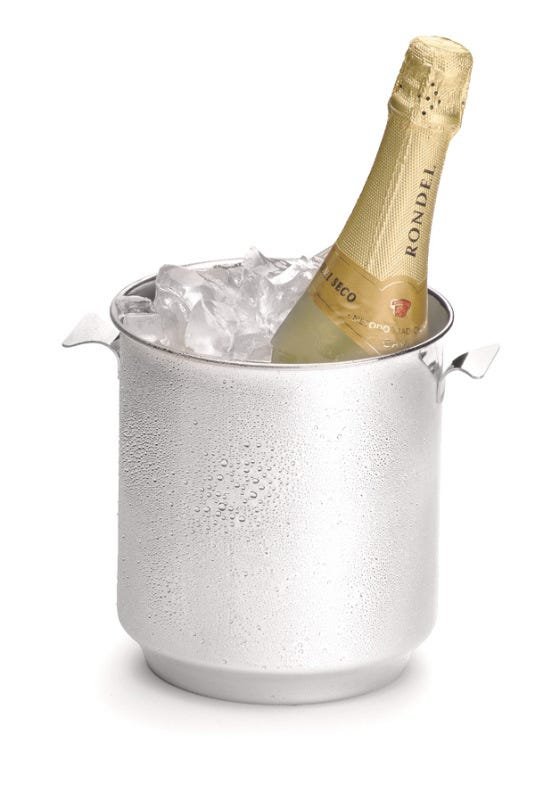 Balde De Gelo Bar casa Bartender 2,8 L champanheira inox - 1