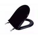 Ver imagem 1 de Assento Sanitário Almofadado Oval Astra Preto 95023