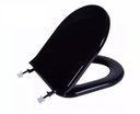 Ver imagem 1 de Assento Sanitário Almofadado Oval Astra Preto 95023
