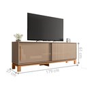 Ver imagem 4 de Bancada Mondrian 1.8 65" 179.4cm MDP com Nicho e Portas Correr Fosco Mais de Casa