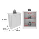 Ver imagem 3 de Balcão Escritório com 2 Portas Multimóveis Cr25013 Branco