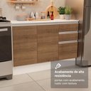 Ver imagem 5 de Armário de Cozinha Completa 100% Mdf 310 Cm Smart 01 Branco/rustic/crema