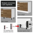 Ver imagem 7 de Armário de Cozinha Completa 100% Mdf 310 Cm Smart 01 Branco/rustic/crema