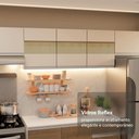Ver imagem 6 de Armário de Cozinha Completa 100% Mdf 310 Cm Smart 01 Branco/rustic/crema
