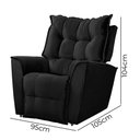 Ver imagem 2 de Poltrona do Papai Reclinável King Veludo Speciale Home Preto