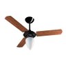 Ventilador de Teto Ventisol Wind Preto/Mogno 3P - 220V - 1