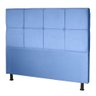 Cabeceira Estofada Carol 140 Cm Casal com Capitonê Corino Azul Bebê - 1