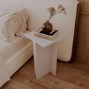 Ver imagem 6 de Mesa de Cabeceira Kyoto MDF-MDP Moderno Branco Mercado Das Prateleiras