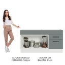 Ver imagem 6 de Balcão Gabinete de Pia Cozinha 150 cm 2 Portas e 2 Gavetas (Sem Tampo e Pia) Branco/Cinza Agata Madesa
