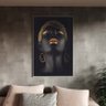 Quadro Decorativo Tela Canvas Conceito African Beauty com Moldura Prata - 150x80 Cm - 1