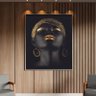 Quadro Decorativo Tela Canvas Conceito African Beauty com Moldura Prata - 150x80 Cm - 2