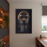 Quadro Decorativo Tela Canvas Conceito African Beauty com Moldura Prata - 150x80 Cm - 3