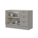 Ver imagem 2 de Balcão 03 Gavetas 02 Portas 1200mm Americana Cinza - Henn
