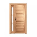 Ver imagem 2 de Kit Porta de Madeira Vitrô Direita 213CMX130CMX12CM PE28 Esel Marrom