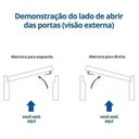 Ver imagem 5 de Kit Porta de Madeira Vitrô Direita 213CMX130CMX12CM PE28 Esel Marrom