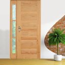 Ver imagem 3 de Kit Porta de Madeira Vitrô Direita 213CMX130CMX12CM PE28 Esel Marrom