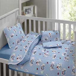 Cobre Leito Tecebem Baby Malha Estampado Kinder Téo - 1