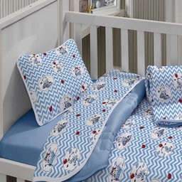Cobre Leito Tecebem Baby Malha Estampado Kinder Téo - 3