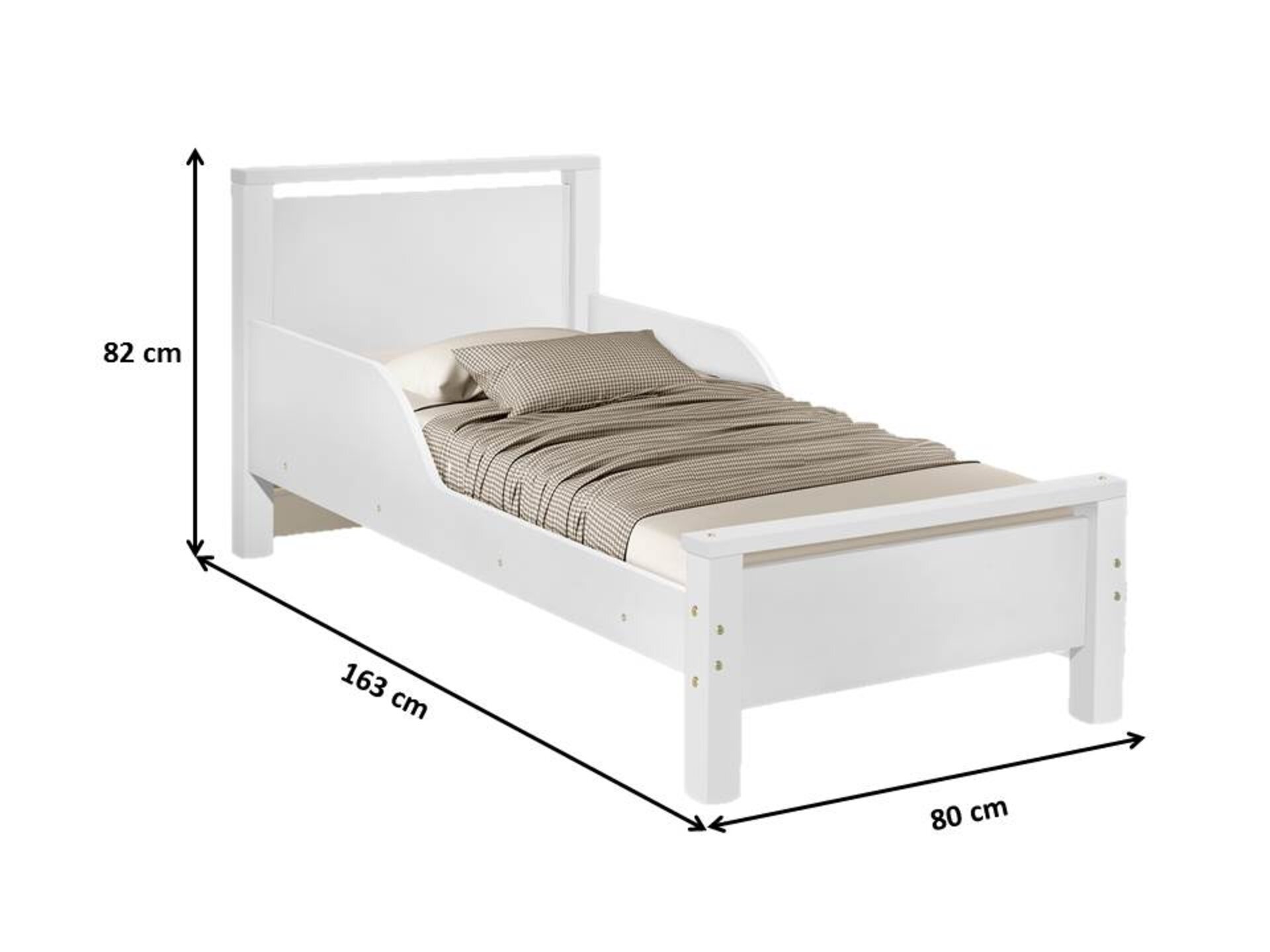 Mini Cama Infantil Meli com Proteção Mdf e Pes de Madeira - 6