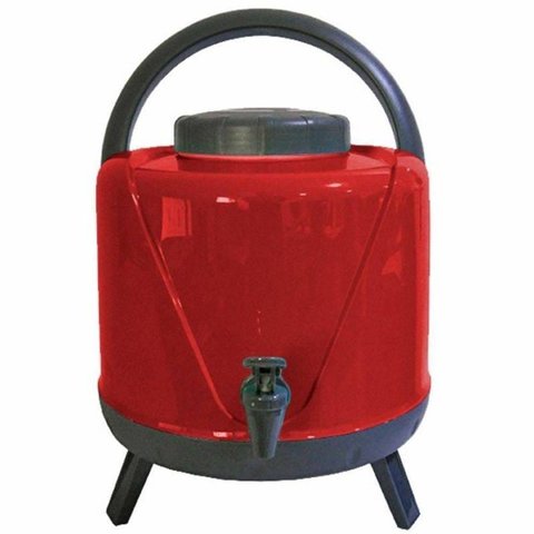 Botijao Térmico Arezzo Vermelho Torneira Pe E Alca 5l