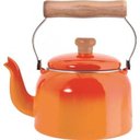 Ver imagem 1 de Chaleira Tradicional Aço Esmaltado 16 1,8 litros Laranja Mãe Ágata Ewel