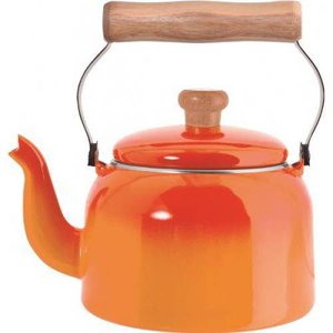 Chaleira Tradicional Aço Esmaltado 16 1,8 litros Laranja Mãe Ágata Ewel