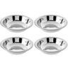 Conjunto 4 Tigelas Fundas Redondas 14cm Bowls em Aço Inox 225ml Hercules Prata - 1