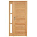 Ver imagem 1 de Kit Porta de Madeira Vitrô Direita 213CMX110CMX12CM PE28 Esel Marrom