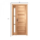 Ver imagem 4 de Kit Porta de Madeira Vitrô Direita 213cmx110cmx12cm Pe28 Esel