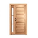 Ver imagem 2 de Kit Porta de Madeira Vitrô Direita 213CMX110CMX12CM PE28 Esel Marrom