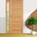 Ver imagem 3 de Kit Porta de Madeira Vitrô Direita 213CMX120CMX12CM PE28 Esel Marrom