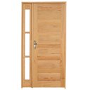 Ver imagem 1 de Kit Porta de Madeira Vitrô Direita 213CMX120CMX12CM PE28 Esel Marrom