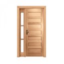 Ver imagem 2 de Kit Porta de Madeira Vitrô Direita 213CMX120CMX12CM PE28 Esel Marrom