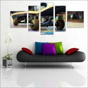 Ver imagem 1 de Quadro Decorativo Skate Esporte Mosaico Com 5 Peças