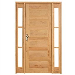 Kit Porta de Madeira Pe28 Paris 2 Vitrôs Esel 213 x 146 x 12cm - 1