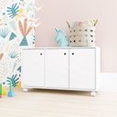 Ver imagem 3 de Balcão Infantil em Mdp com 3 Portas e 1 Prateleira Brv Móveis Branco
