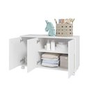 Ver imagem 2 de Balcão Infantil em Mdp com 3 Portas e 1 Prateleira Brv Móveis Branco