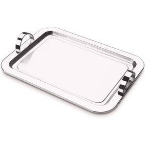 Bandeja Retangular 28 X 42 Cm com Alça Forma Inox
