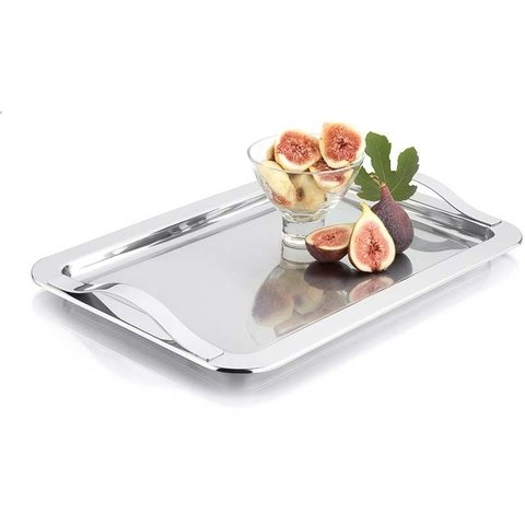 Bandeja Santorini Aço Inox 25 X 34,5 Cm Multiuso Cozinha