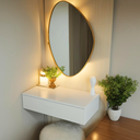 Ver imagem 2 de Kit 2 Escrivaninhas Mesa Penteadeira Suspensa Parede Gaveta Porta Maquiagem Bancada Organizadora Mdf