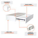 Ver imagem 6 de Kit 2 Escrivaninhas Mesa Penteadeira Suspensa Parede Gaveta Porta Maquiagem Bancada Organizadora Mdf