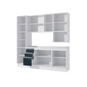 Ver imagem 3 de Armário de Cozinha Compacta Nicho Micro-ondas 100% Mdf 230cm Branco/azul Profundo Celeste