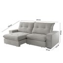 Ver imagem 3 de Sofá Athenas Linho 02 Módulos 80 Cm B25cm Meu Sofá Online A230 Linho Cinza